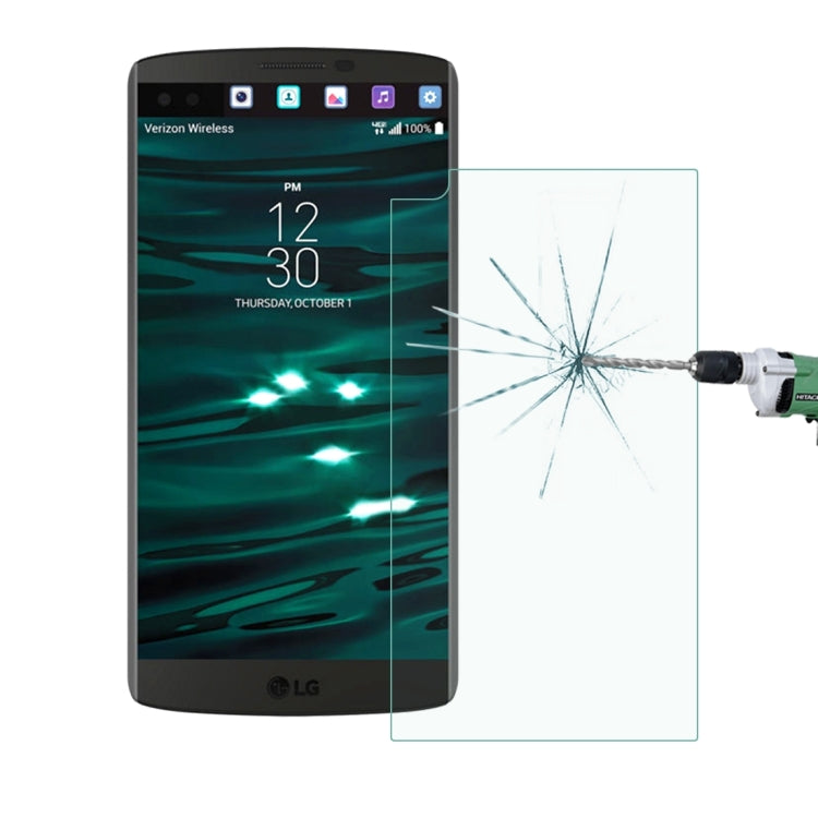 10 PCS for LG V10 0.26mm 9H Surface Hardness 2.5D Explosion-proof Tempered Glass Screen Film