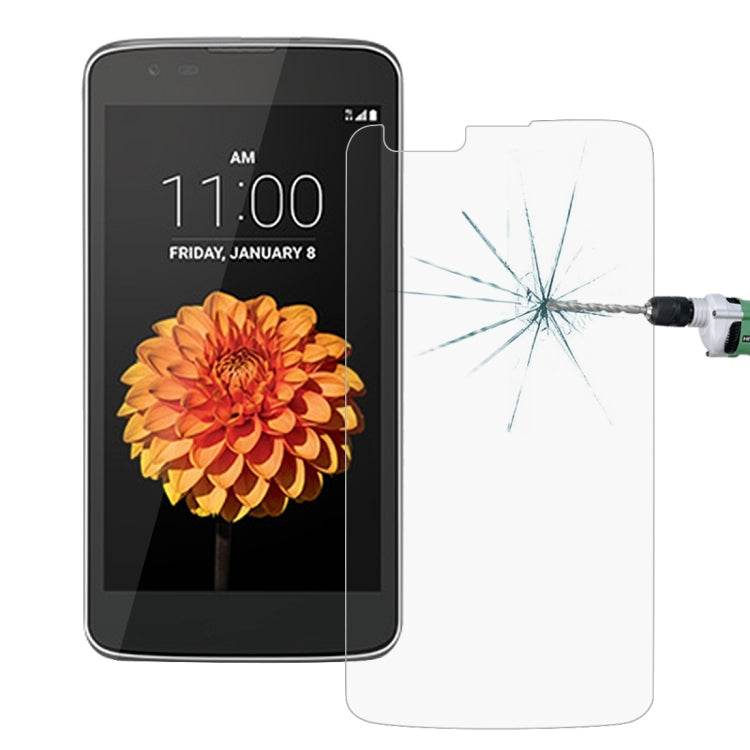 100 PCS for LG K7 0.26mm 9H Surface Hardness 2.5D Explosion-proof Tempered Glass Screen Film