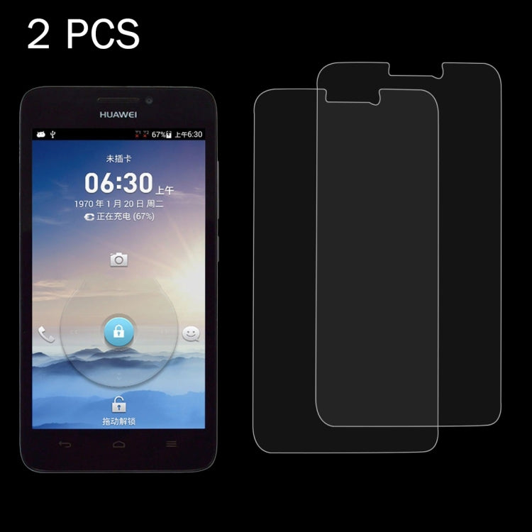 2 PCS for Huawei Ascend G630 0.26mm 9H Surface Hardness 2.5D Explosion-proof Tempered Glass Screen Film