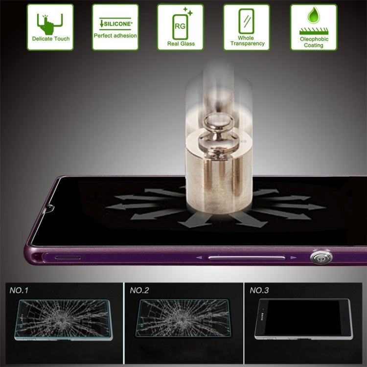 0.26mm 9H+ Surface Hardness Explosion-proof Front + Back Tempered Glass Film for Sony Xperia Z1 / L39h