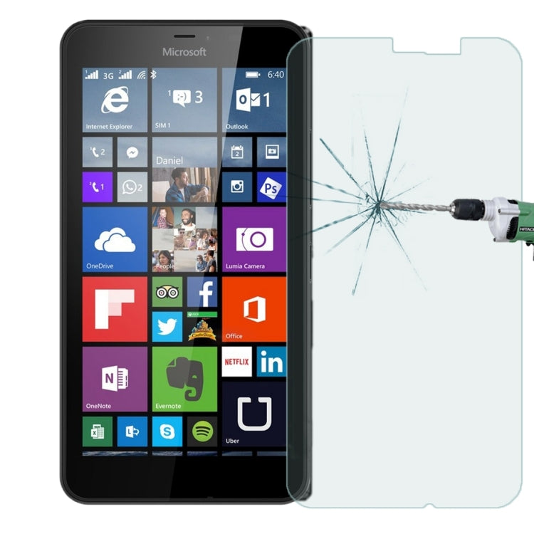 100 PCS for Microsoft Lumia 640 XL 0.26mm 9H+ Surface Hardness 2.5D Explosion-proof Tempered Glass Film