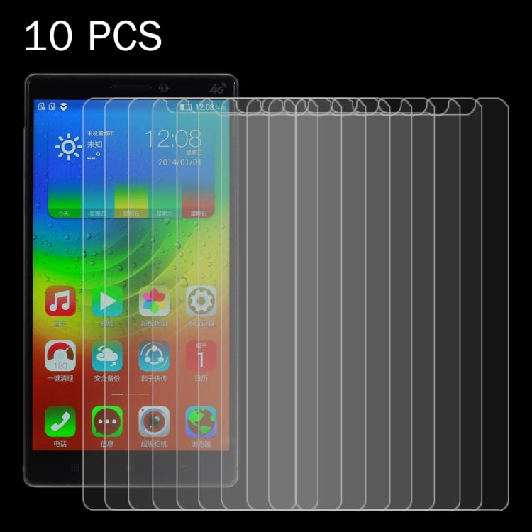 10 PCS for Lenovo Vibe Z2 Pro / K920 0.26mm 9H Surface Hardness 2.5D Explosion-proof Tempered Glass Screen Film