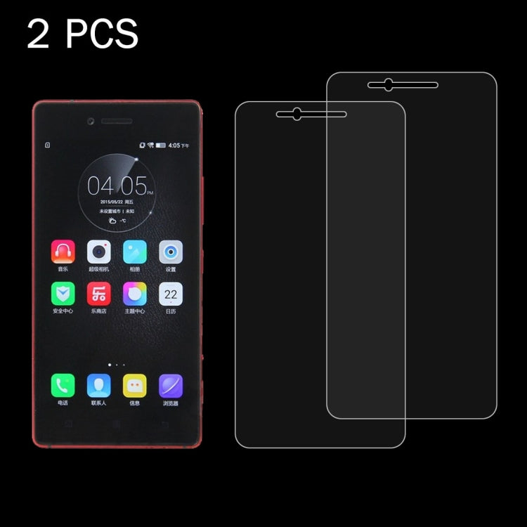 2PCS for Lenovo Vibe Shot 0.26mm 9H+ Surface Hardness 2.5D Explosion-proof Tempered Glass Film