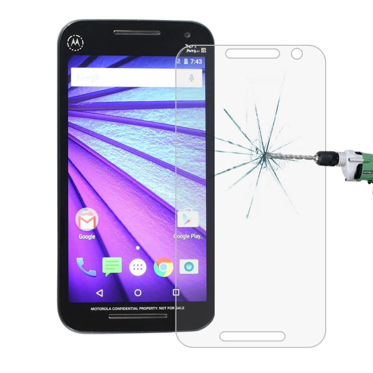 100 PCS for Motorola Moto G (3rd gen) 0.26mm 9H+ Surface Hardness 2.5D Explosion-proof Tempered Glass Film