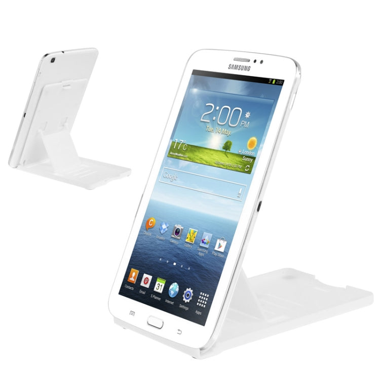 Universal Foldable Tablet Holder with Adjustable Angle Viewing, White (160 Degrees)(White)