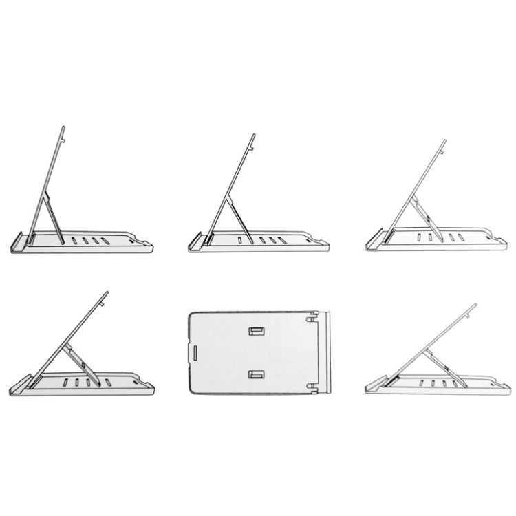 Universal Foldable Tablet Holder with Adjustable Angle Viewing, White (160 Degrees)(White)