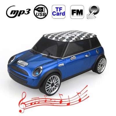 Music Car Style Mini Portalbe MP3 Bass Speaker Support Micro SD / TF Card & USB & FM