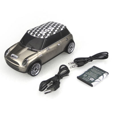 Music Car Style Mini Portalbe MP3 Bass Speaker Support Micro SD / TF Card & USB & FM