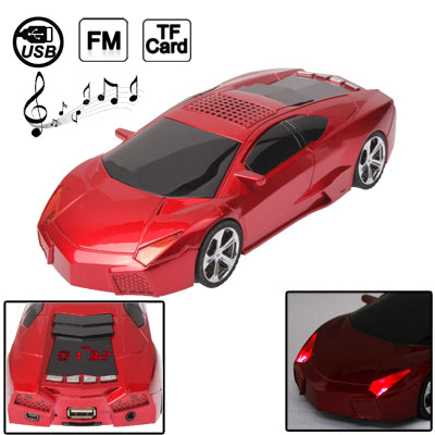 Mini Music Roadster LCD Screen Display Speaker, Support FM Radio / TF Card & U Disk Reader, Built in Removable Rechargeable Battery