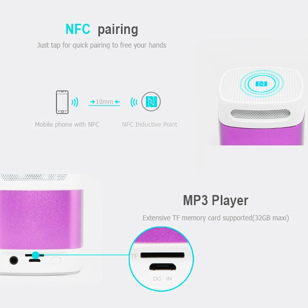 ORICORE NFC Automatic Pairing Bluetooth Speaker, Supporting TF Card / AUX / Hands-free Function