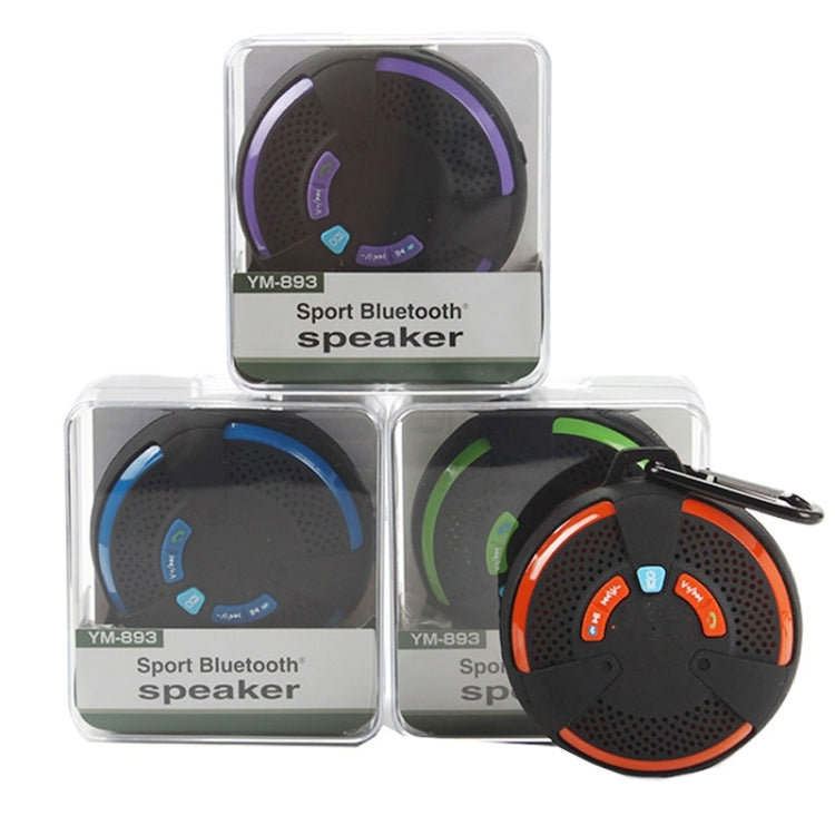 YM-893 Portable Mini Waterproof Sports Stereo Bluetooth Speaker for iPhone / iPod / Samsung / HTC / Nokia / BlackBerry Phones, Support TF Card, Life Waterproof
