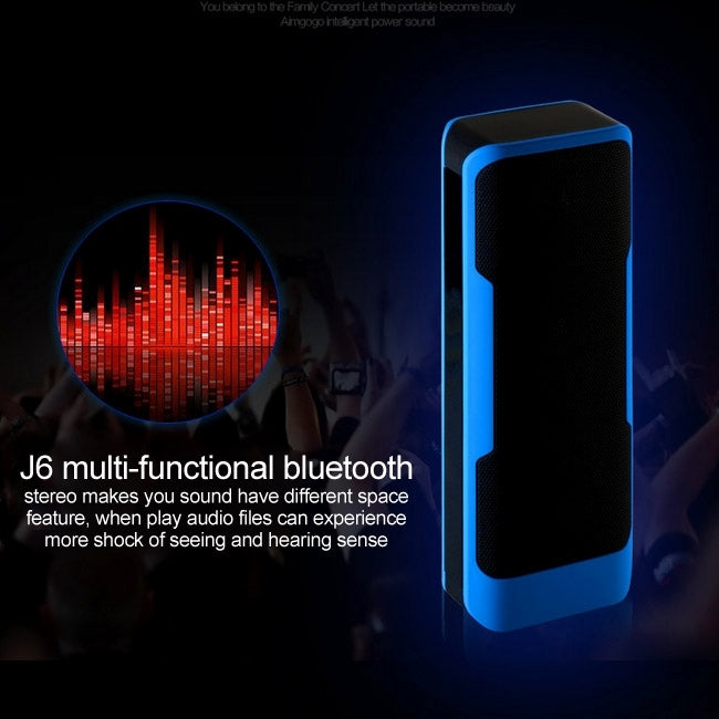 J6 2 in 1 Portable Multi-function Stereo Bluetooth Speaker with 4000mAh Power Bank , For iPhone / Android Phones & PC & iPod & MP3 / MP4, Support FM Radio / TF Card