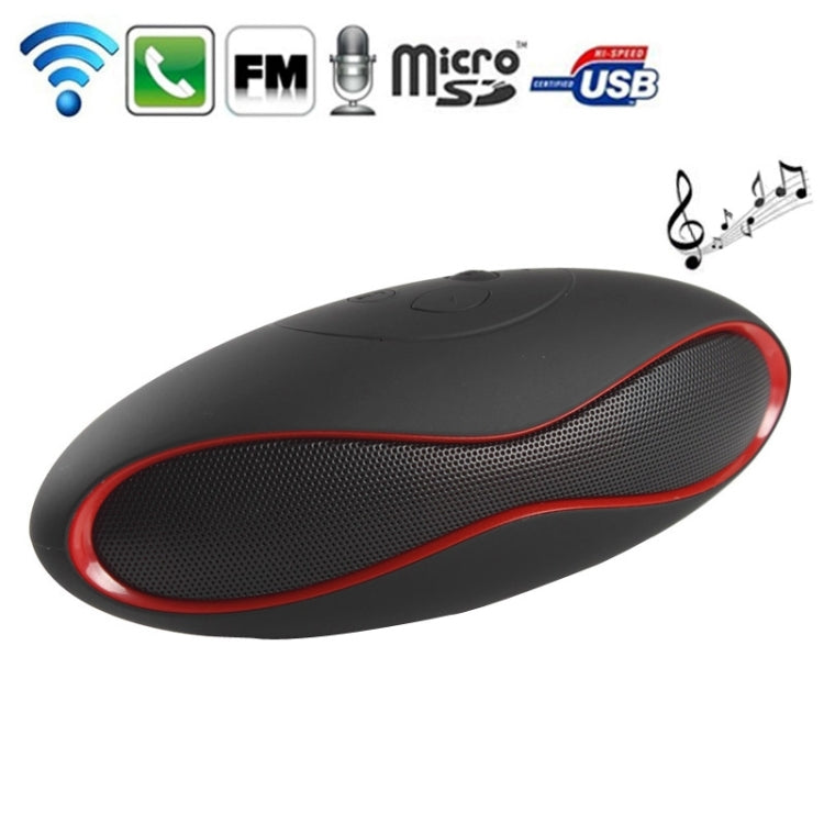 Multi-function Rugby Style Bluetooth Speaker , For iPhone / Android Phones / PC / iPod / MP3 / MP4, Support TF Card / Hand-free Call(Red)