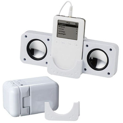 Portable Mini Folding Sound Box Speaker for iPod, Mobile, MP3, MP4(White)