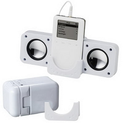 Portable Mini Folding Sound Box Speaker for iPod, Mobile, MP3, MP4(White)