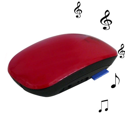 Mini Speaker System with FM radio, SD Card Reader, Built in Lithium-ion battery(Red)