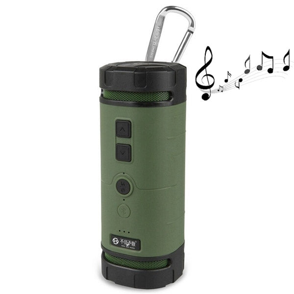 Portable Outdoor Waterproof Shockproof Anti-scratch Bluetooth Stereo Audio Sound Speaker with Hook for iPhone / Samsung / HTC, Support Hands-free