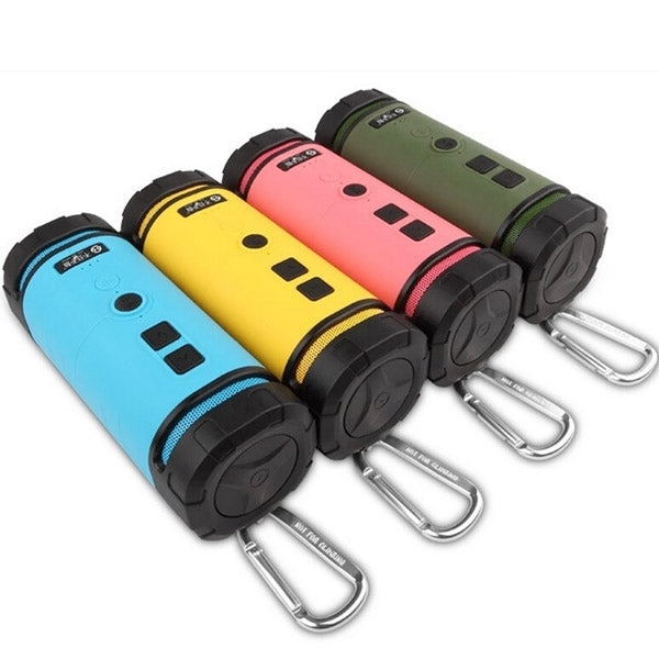 Portable Outdoor Waterproof Shockproof Anti-scratch Bluetooth Stereo Audio Sound Speaker with Hook for iPhone / Samsung / HTC, Support Hands-free