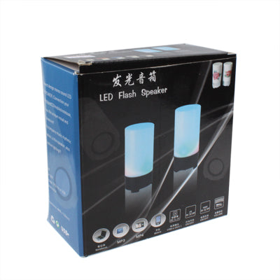 Mini- Stereo Light-emitting Speaker, (Red + Green + Blue Combination of Colorful Lights)