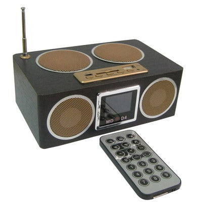 Multi-function Mobile Speaker with FM Radio, Card reader, built in Rechargeable Li-ion Battery
