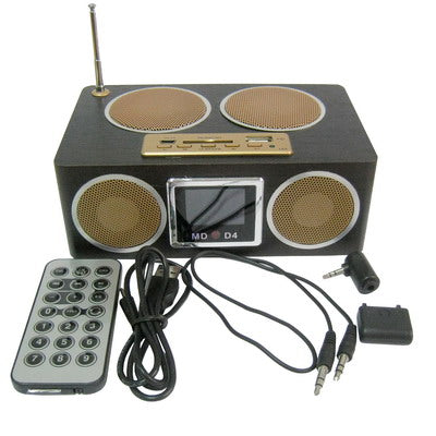 Multi-function Mobile Speaker with FM Radio, Card reader, built in Rechargeable Li-ion Battery
