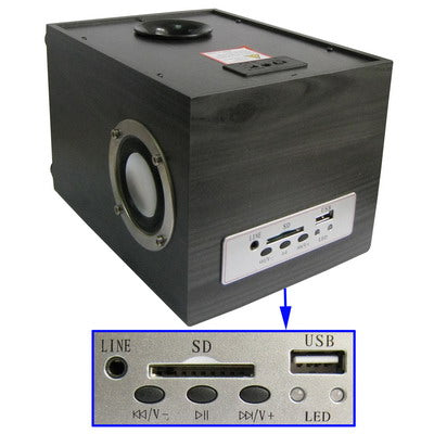 Portable Speaker with Remote control, Support Card reader, USB Flash disk, built in Rechargeable Li-ion Battery