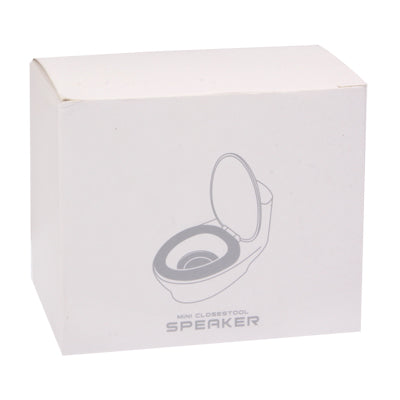 Portable Mini Closestool Stereo Speaker Sound Box with SD Card Slot(White)