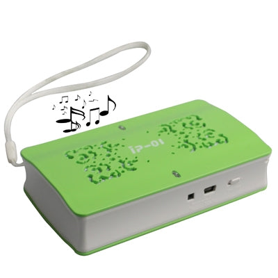 Portable Mini MP3 Speaker, FM Radio, with TF /USB Host/ FM, Built in Rechargeable Li-ion Battery(Green)