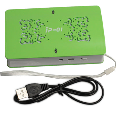 Portable Mini MP3 Speaker, FM Radio, with TF /USB Host/ FM, Built in Rechargeable Li-ion Battery(Green)