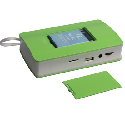 Portable Mini MP3 Speaker, FM Radio, with TF /USB Host/ FM, Built in Rechargeable Li-ion Battery(Green)