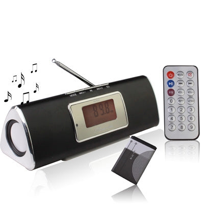Portable Speaker with Remote Control, Support FM Radio, TF Card & U Disk Reader, Built in Rechargeable Li-ion Battery,