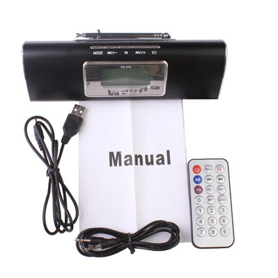 Portable Speaker with Remote Control, Support FM Radio, TF Card & U Disk Reader, Built in Rechargeable Li-ion Battery,