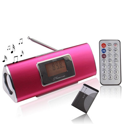 Portable Speaker with Remote Control, Support FM Radio, TF Card & U Disk Reader, Built in Rechargeable Li-ion Battery,
