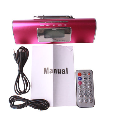 Portable Speaker with Remote Control, Support FM Radio, TF Card & U Disk Reader, Built in Rechargeable Li-ion Battery,