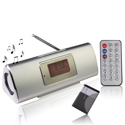 Portable Speaker with Remote Control, Support FM Radio, TF Card & U Disk Reader, Built in Rechargeable Li-ion Battery,