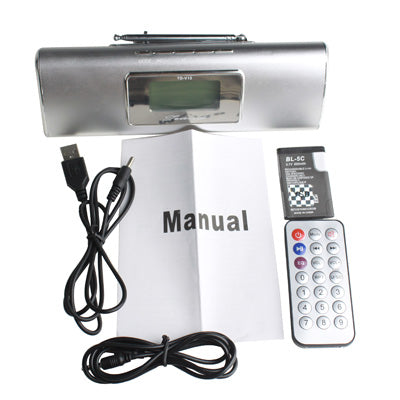 Portable Speaker with Remote Control, Support FM Radio, TF Card & U Disk Reader, Built in Rechargeable Li-ion Battery,