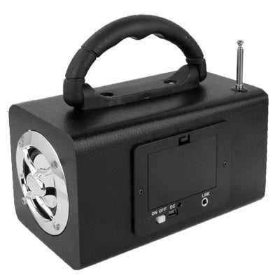 Multi-function Speaker with Remote Control, Support FM Radio / SD Card & U Disk Reader, Built in Removable Rechargeable Battery(Black)
