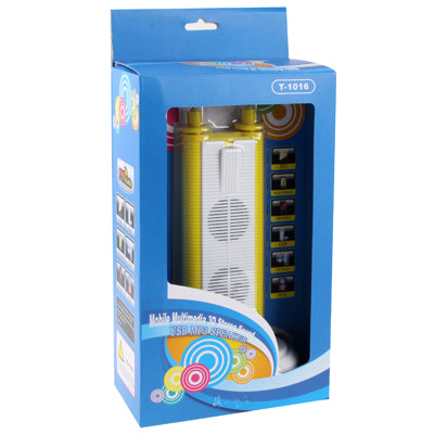 Di Wang Building Style Mobile Multimedia 3D Stereo Sound USB MP3 Speaker, Supports USB Flash Disk and SD Card (T-1016), Yellow(Yellow)