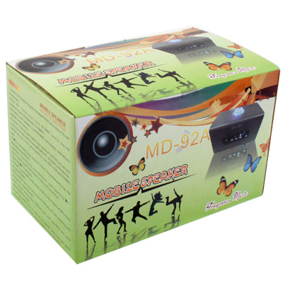 Mobile Speaker / Card Reader Speaker, Support SD / MMC Card, Built-in Rechargeable Battery (MD-92A)