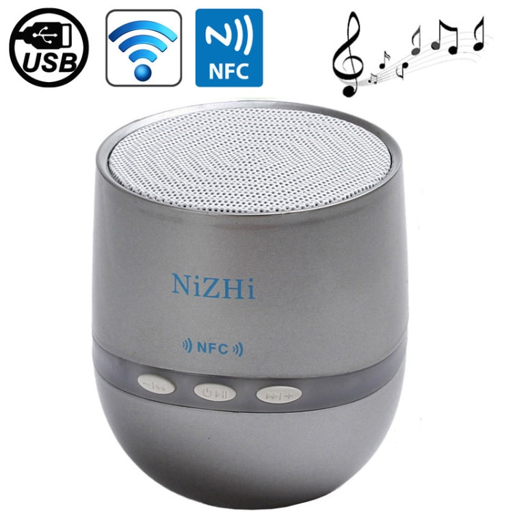 NiZHi Mini NFC Bluetooth Speaker with LED Flashing Light, Support Hands-free Call / Intelligent Voice