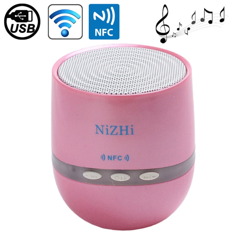 NiZHi Mini NFC Bluetooth Speaker with LED Flashing Light, Support Hands-free Call / Intelligent Voice