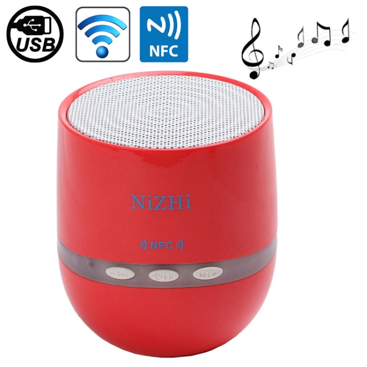 NiZHi Mini NFC Bluetooth Speaker with LED Flashing Light, Support Hands-free Call / Intelligent Voice
