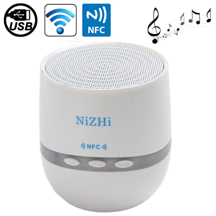 NiZHi Mini NFC Bluetooth Speaker with LED Flashing Light, Support Hands-free Call / Intelligent Voice