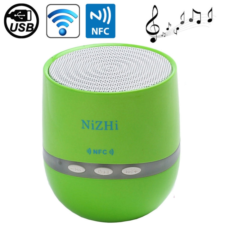 NiZHi Mini NFC Bluetooth Speaker with LED Flashing Light, Support Hands-free Call / Intelligent Voice