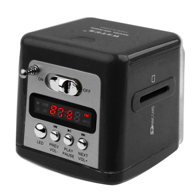 Portable Multi-function Speaker with LCD Display / Colorful LED Lights / 1xLED Torch, Support SD Card / U Disk Reader & FM Radio Function, Built-in Rechargeable Battery