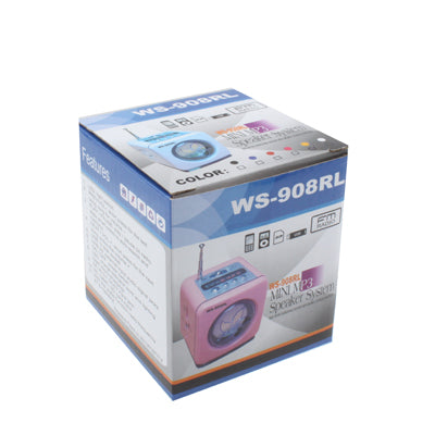 Portable Multi-function Speaker with LCD Display / Colorful LED Lights / 1xLED Torch, Support SD Card / U Disk Reader & FM Radio Function, Built-in Rechargeable Battery