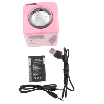 Portable Multi-function Speaker with LCD Display / Colorful LED Lights / 1xLED Torch, Support SD Card / U Disk Reader & FM Radio Function, Built-in Rechargeable Battery