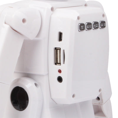 3 in 1 Multi-function Robot Speaker Support FM Radio / TF Card Function(White)