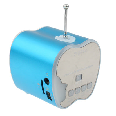 Apple Style with Blue LED Light LCD Screen Display Speaker, Support FM / TF card & U Disk Reader