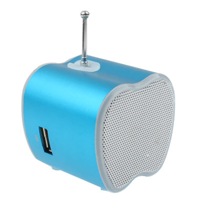 Apple Style with Blue LED Light LCD Screen Display Speaker, Support FM / TF card & U Disk Reader